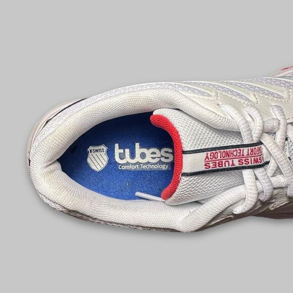 K-Swiss Tubes Comfort Technology Men’s Running Shoes - White/Red/Navy - Size 9 - Picture 5 of 7